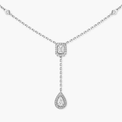 [Lumi]Gold Diamond Tie Necklace