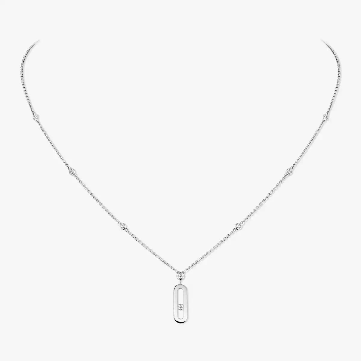 [Lumi] Move Uno Gold Diamond Long Necklace