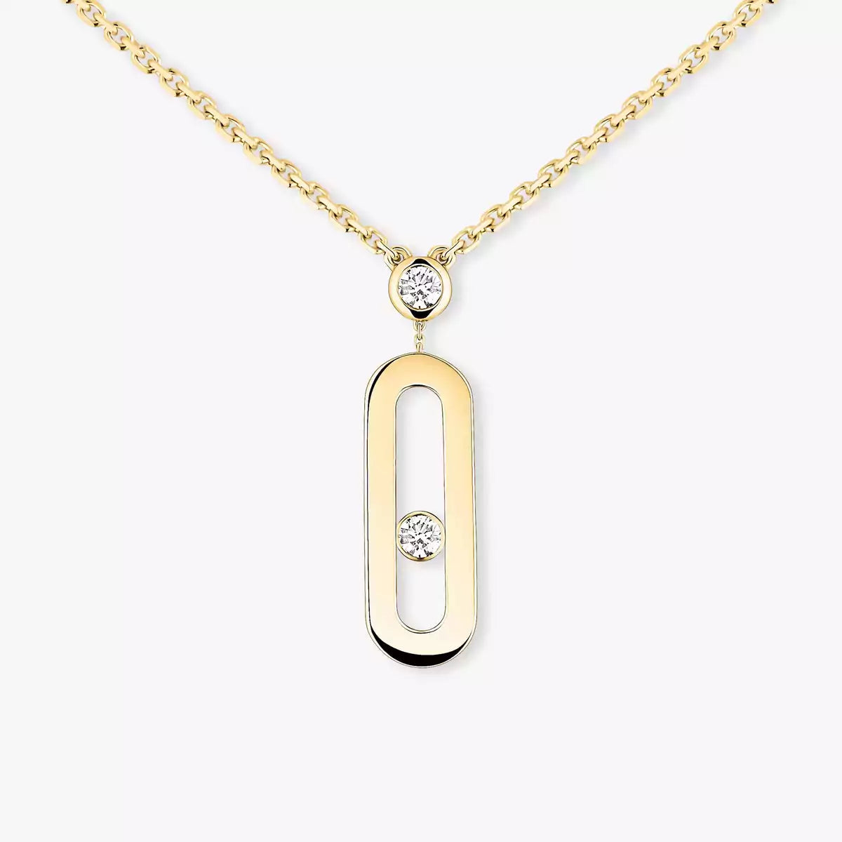 [Lumi] Move Uno Gold Diamond Long Necklace