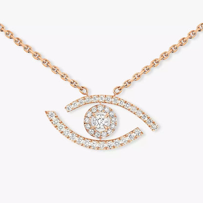 [Lumi]Pave_ Diamond Necklace Lucky Eye
