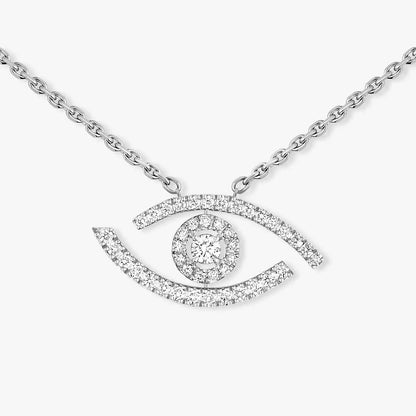 [Lumi]Pave_ Diamond Necklace Lucky Eye