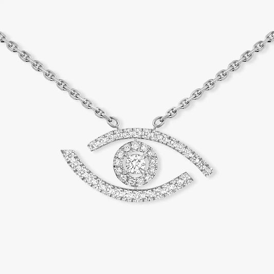 [Lumi]Pave_ Diamond Necklace Lucky Eye