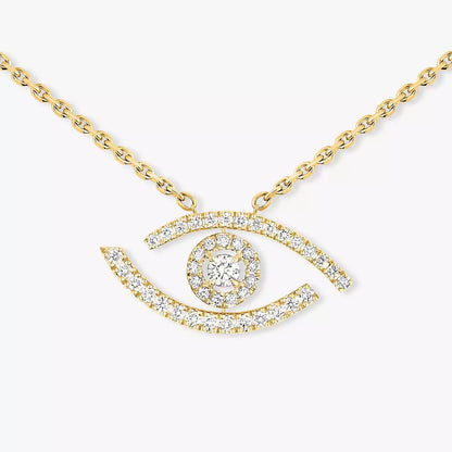 [Lumi]Pave_ Diamond Necklace Lucky Eye