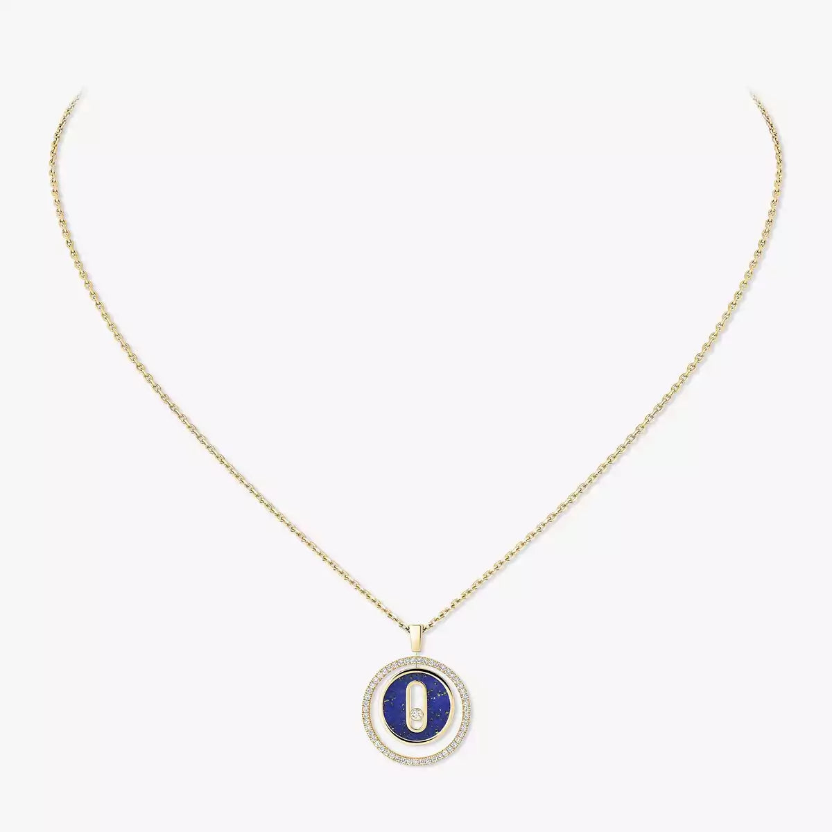 [Lumi]Lucky Move Diamond Necklace in Rose Gold and White Mother-of-Pearl
