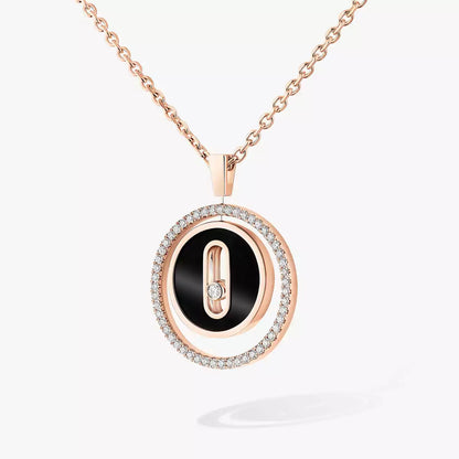 [Lumi]Lucky Move Diamond Necklace in Rose Gold and White Mother-of-Pearl