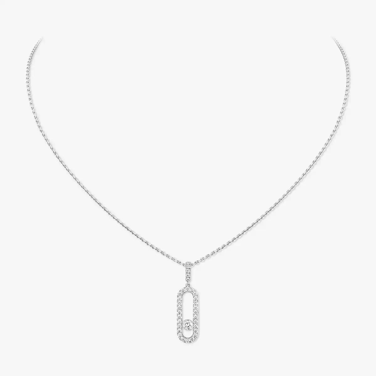 [Lumi]Move Uno Diamond Necklace in Rose Gold