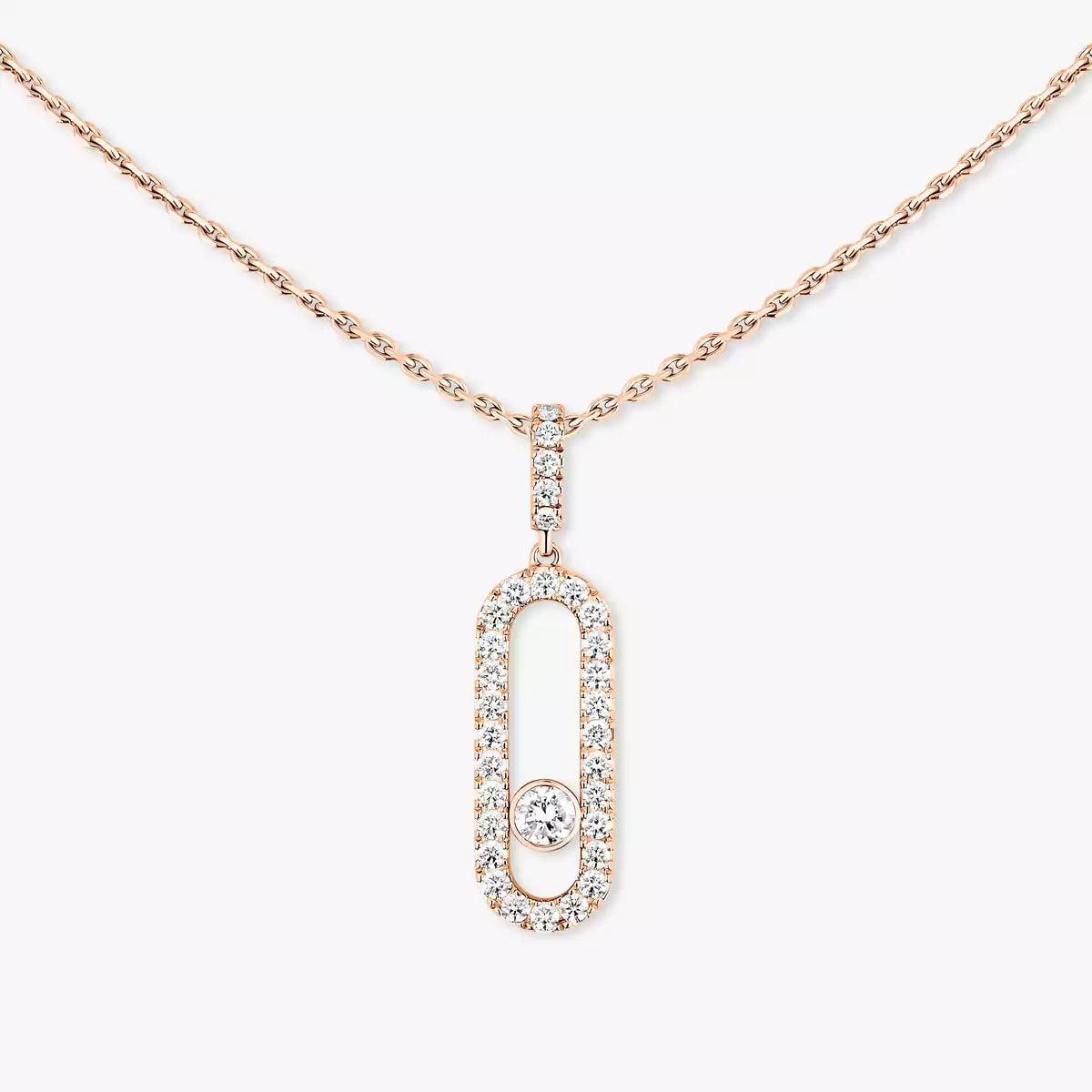 [Lumi]Move Uno Diamond Necklace in Rose Gold