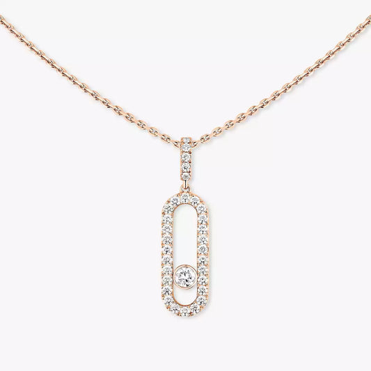 [Lumi]Move Uno Diamond Necklace in Rose Gold