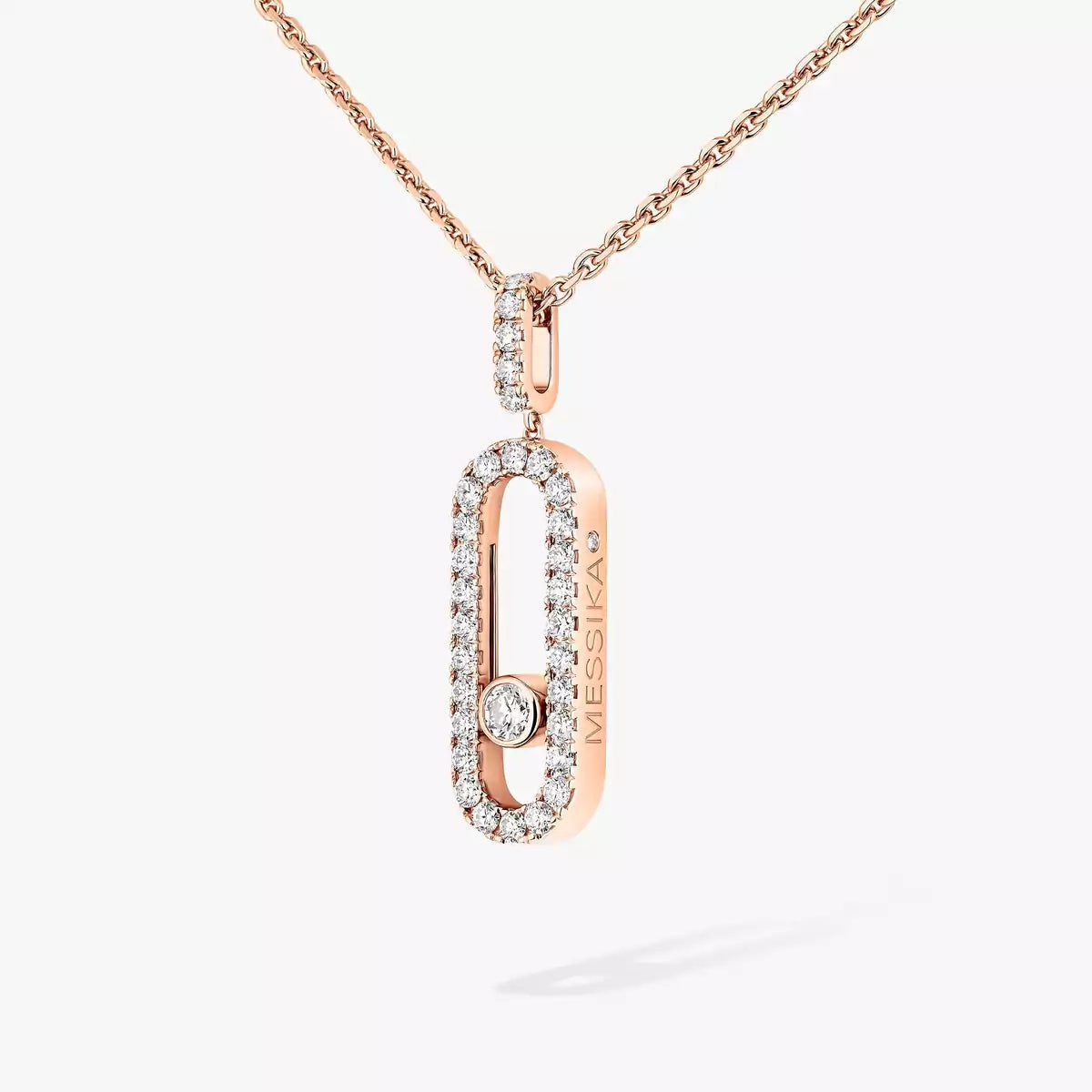 [Lumi]Move Uno Diamond Necklace in Rose Gold