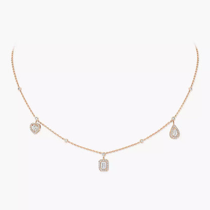 [Lumi]My Twin Diamond Necklace in Silver