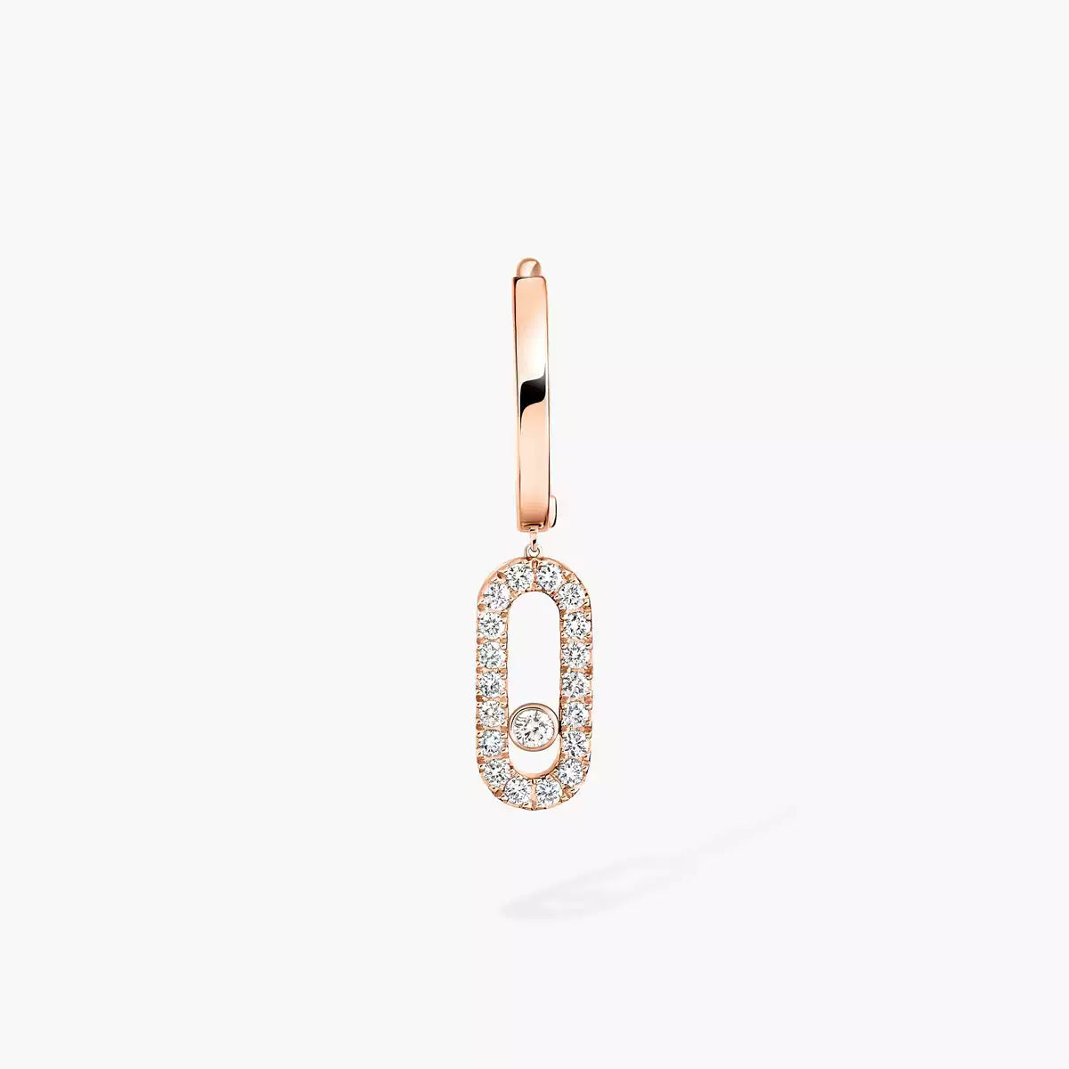 [Lumi]Move Uno Single Diamond Hoop Earring