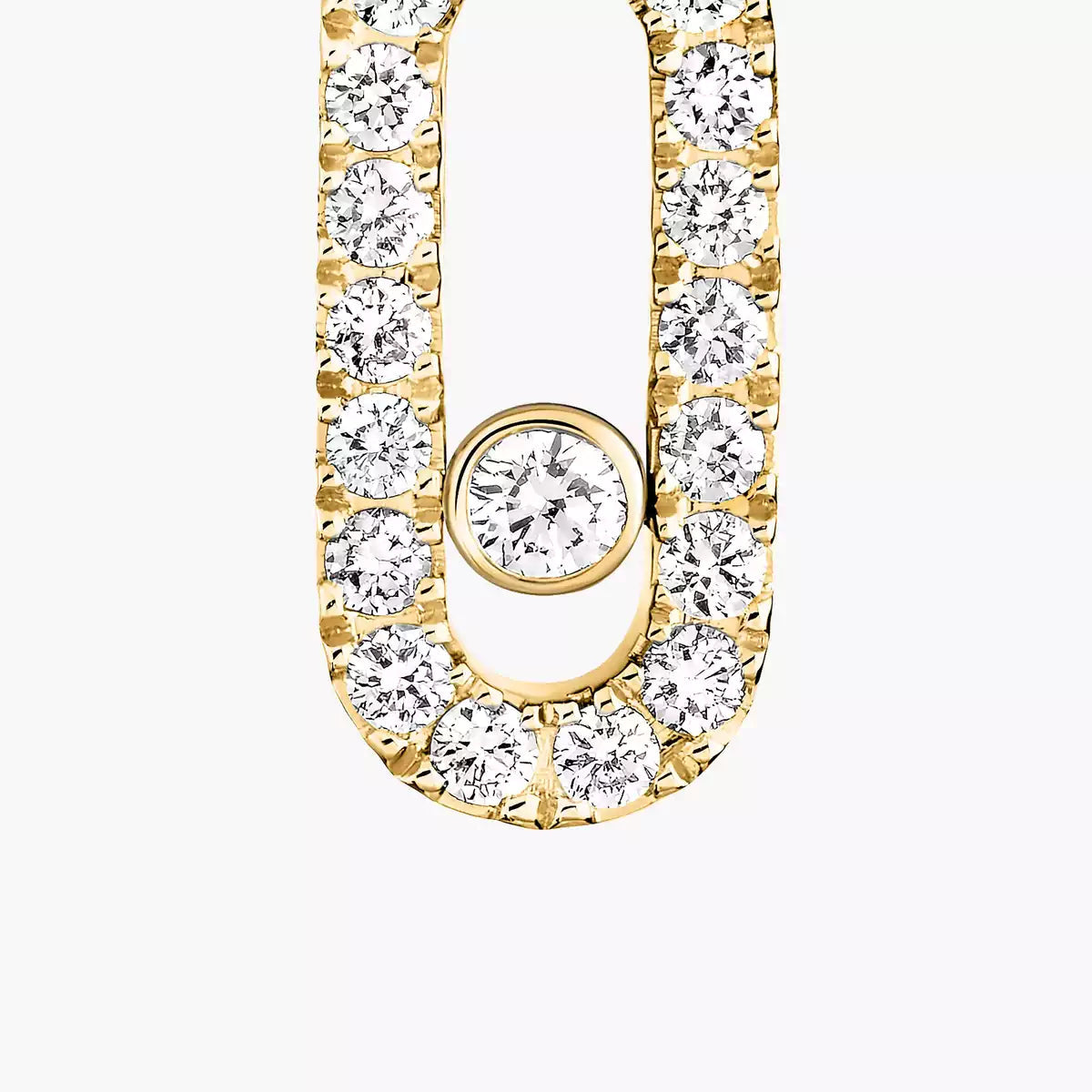 [Lumi]Move Uno Single Diamond Hoop Earring