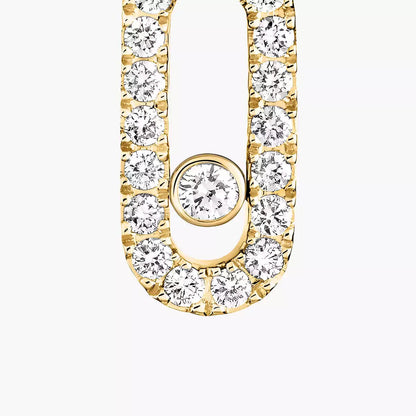 [Lumi]Move Uno Single Diamond Hoop Earring