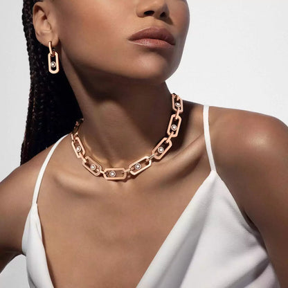 [Lumi]So Move XL Diamond Pendant Earrings