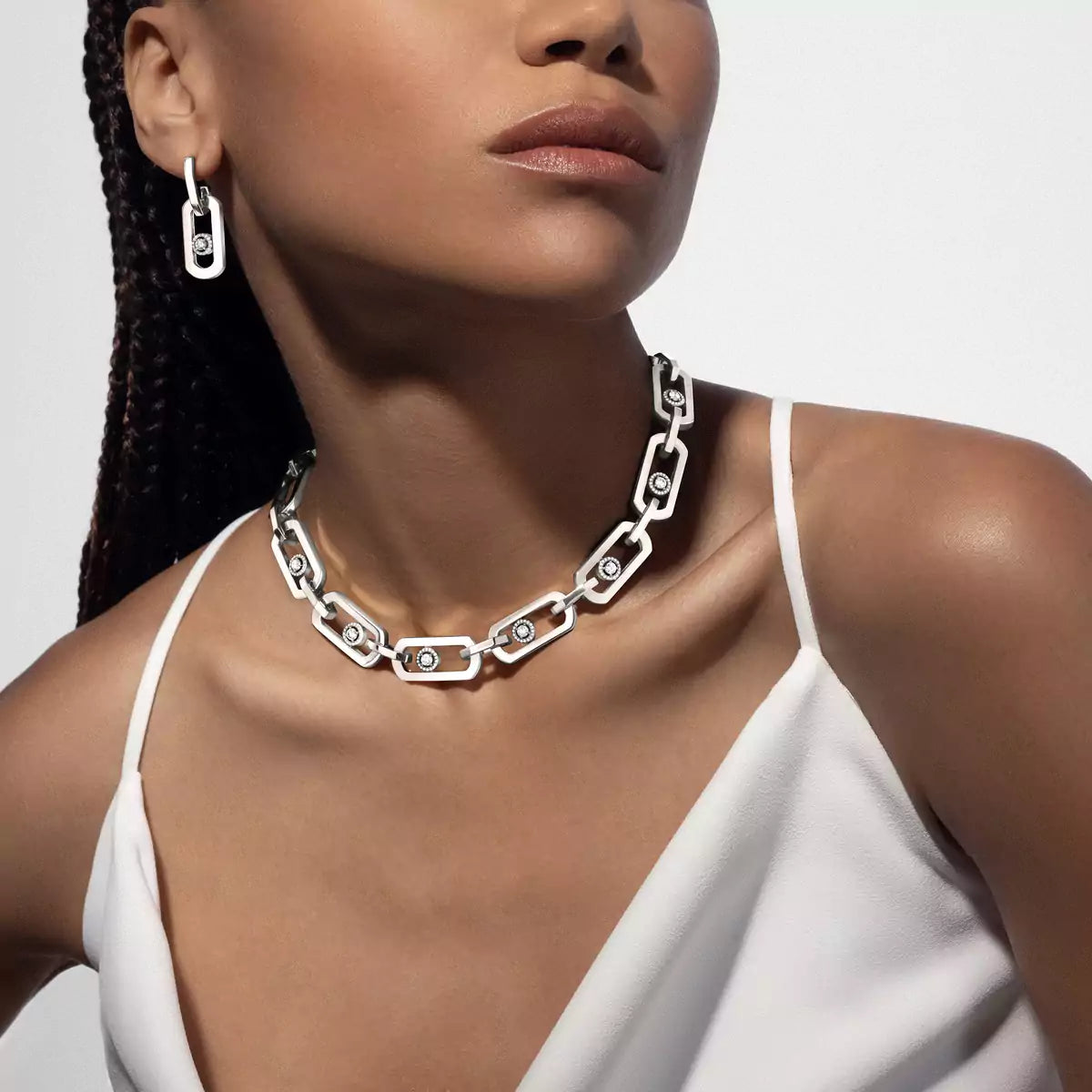 [Lumi]So Move XL Diamond Pendant Earrings