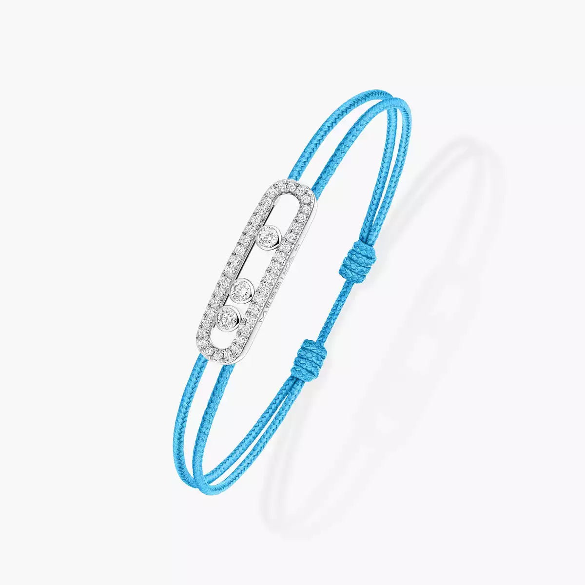 [Lumi]Messika Care(s) pink cord pav茅 bracelet