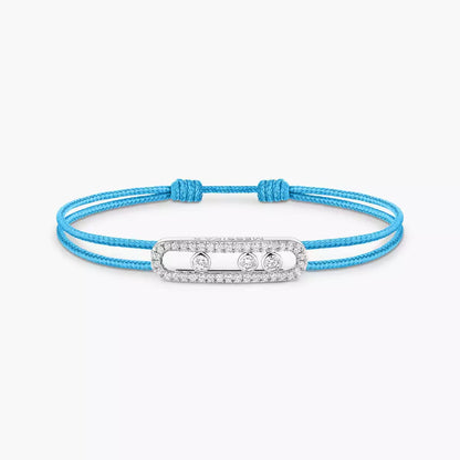 [Lumi]Messika Care(s) pink cord pav茅 bracelet
