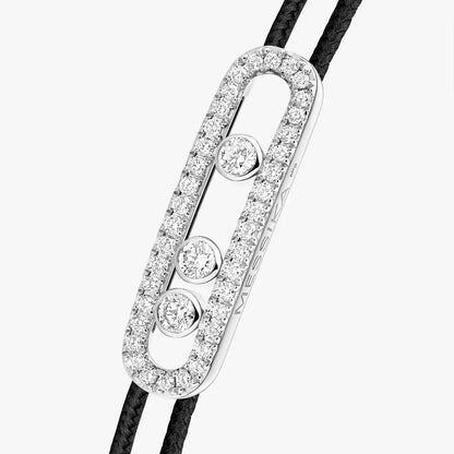 [Lumi]Messika Care(s) pink cord pav茅 bracelet