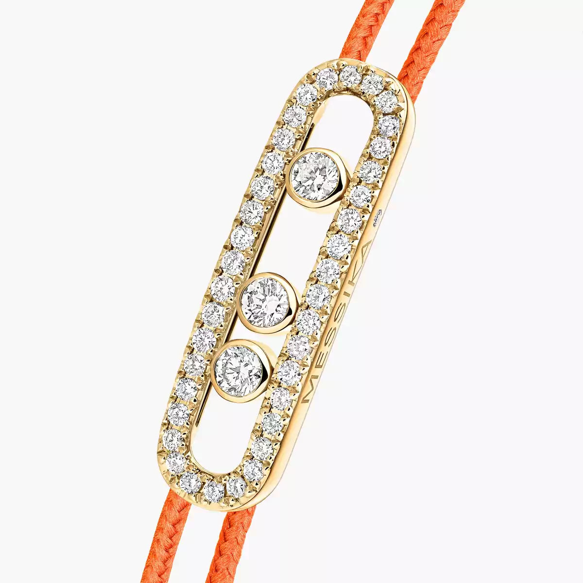 [Lumi]Messika Care(s) pink cord pav茅 bracelet