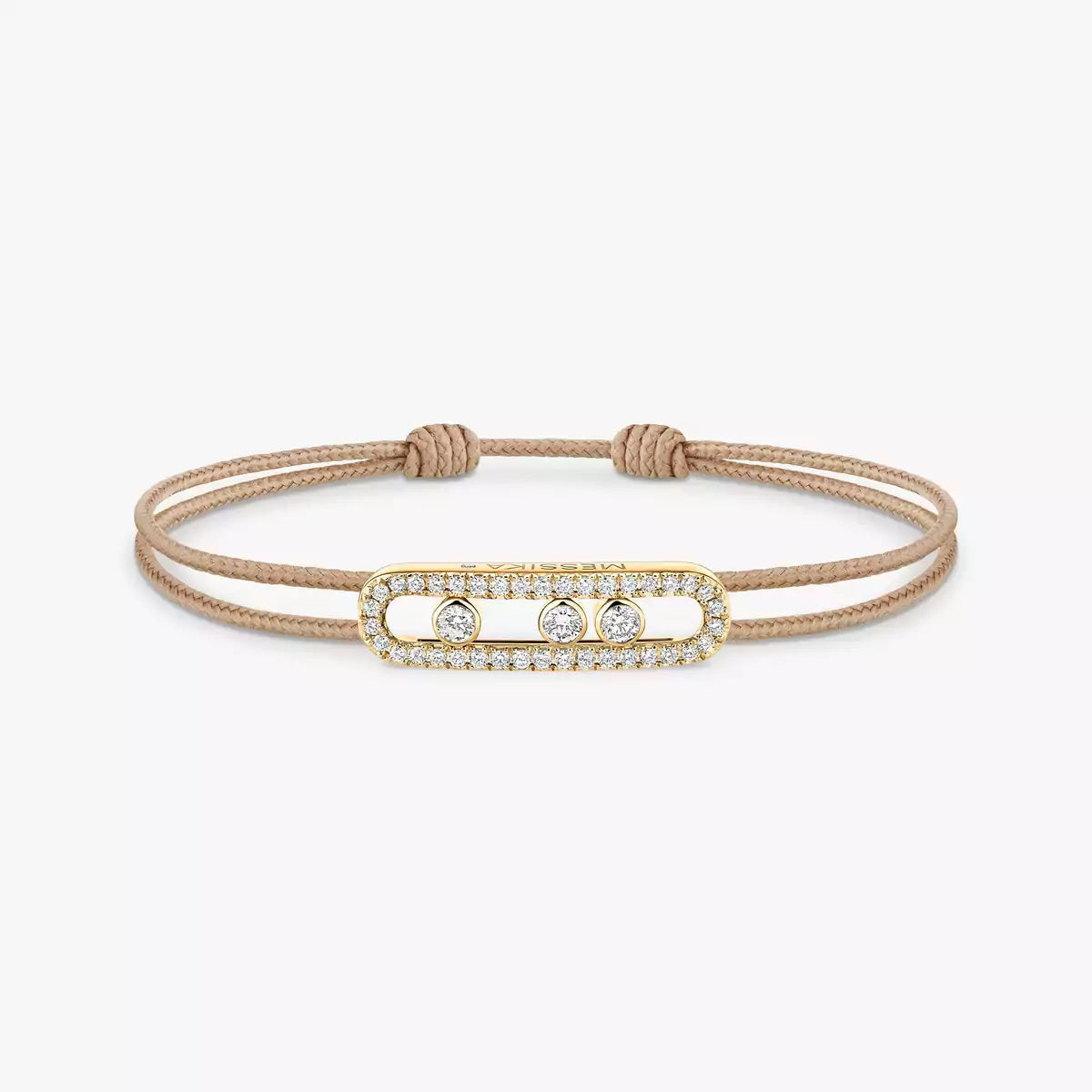[Lumi]Messika Care(s) pink cord pav茅 bracelet