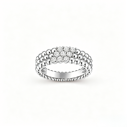[Lumi Jewels] THREE-ROW DIAMOND RING