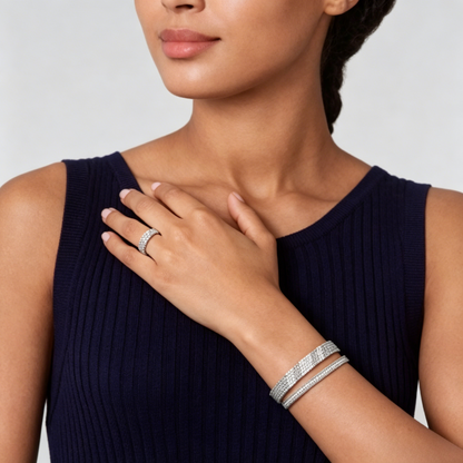 [Lumi Jewels] THREE-ROW DIAMOND RING
