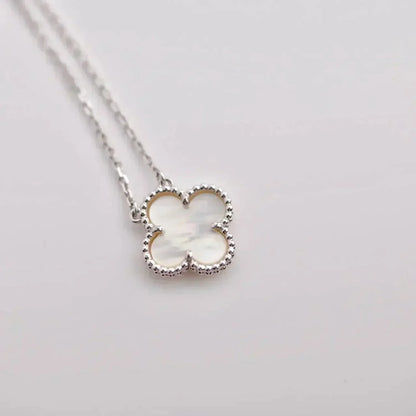[Lumi Jewels]CLOVER  15MM WHITE MOTHER-OF-PEARL SILVER