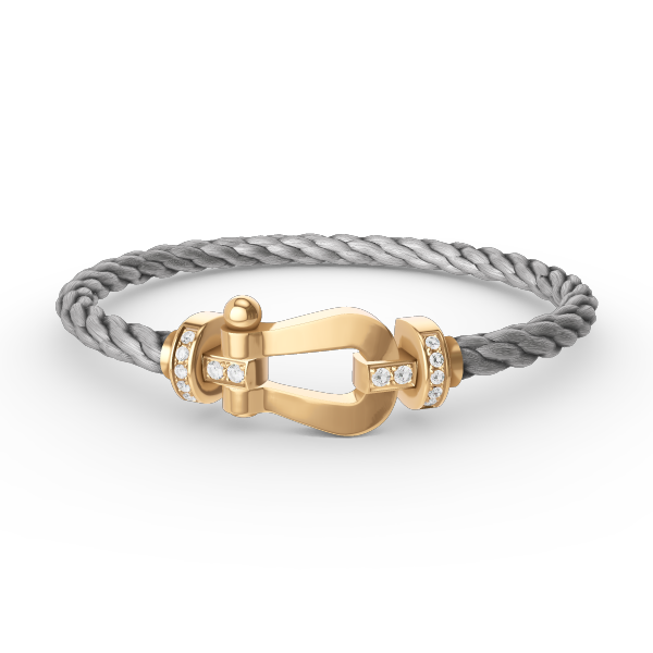 [Lumi Jewels]FORCE LARGE HORSESHOE HALF DIAMOND BRACELET GOLD