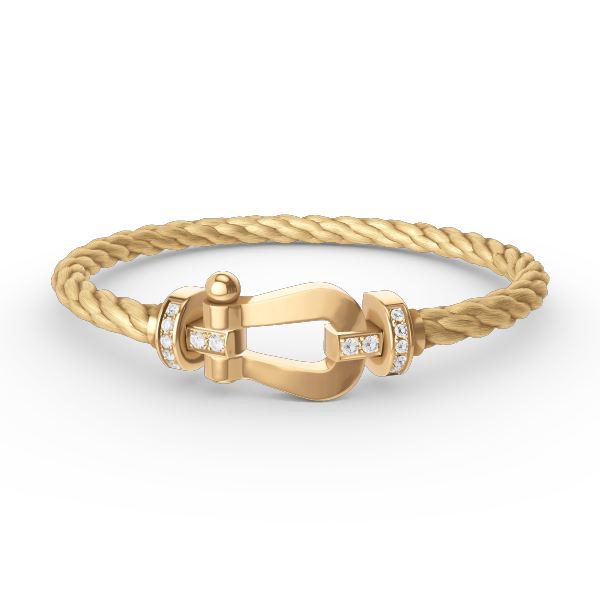 [Lumi Jewels]FORCE LARGE HORSESHOE HALF DIAMOND BRACELET GOLD