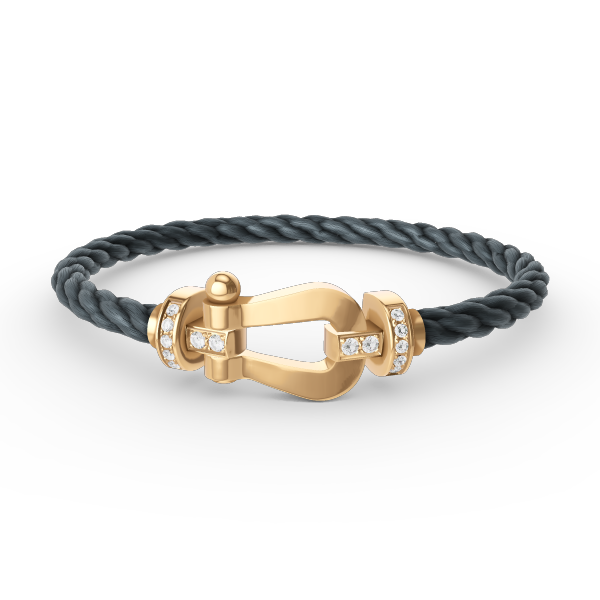 [Lumi Jewels]FORCE LARGE HORSESHOE HALF DIAMOND BRACELET GOLD