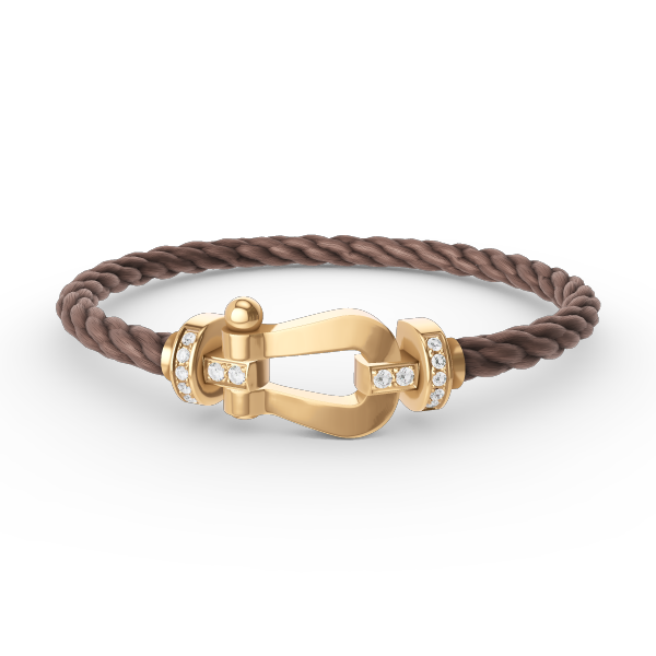 [Lumi Jewels]FORCE LARGE HORSESHOE HALF DIAMOND BRACELET GOLD