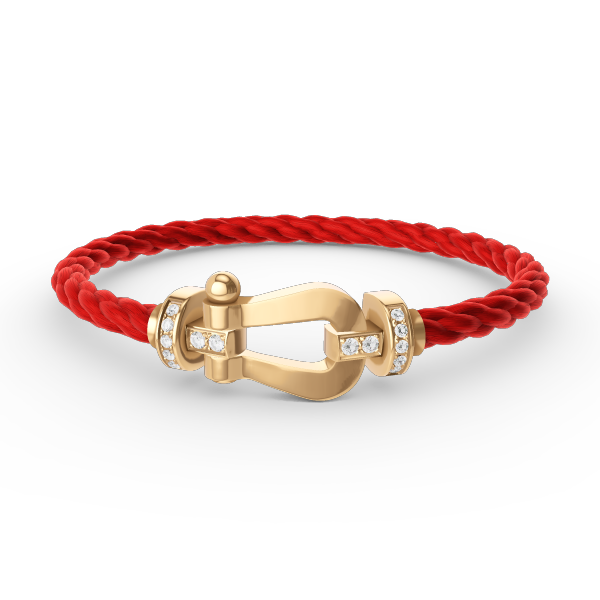 [Lumi Jewels]FORCE LARGE HORSESHOE HALF DIAMOND BRACELET GOLD