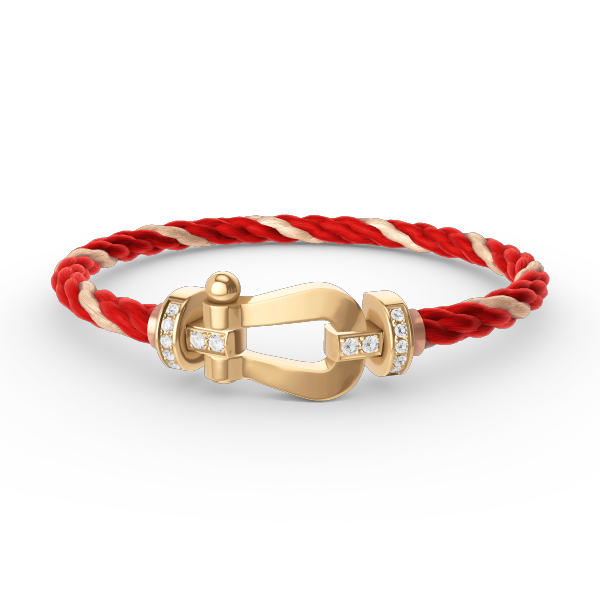 [Lumi Jewels]FORCE LARGE HORSESHOE HALF DIAMOND BRACELET GOLD