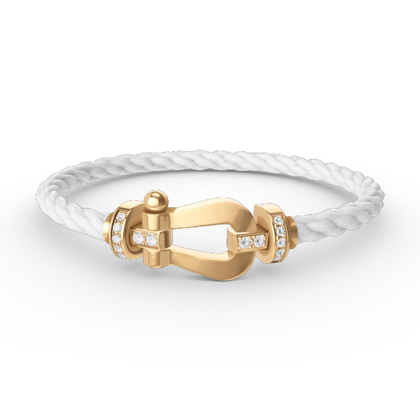 [Lumi Jewels]FORCE LARGE HORSESHOE HALF DIAMOND BRACELET GOLD
