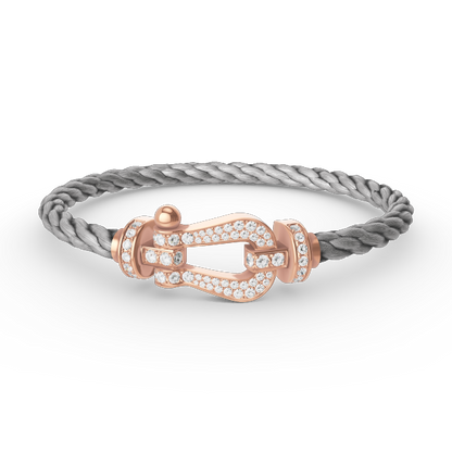 [Lumi Jewels]FORCE LARGE HORSESHOE FULL DIAMOND BRACELET ROSE GOLD