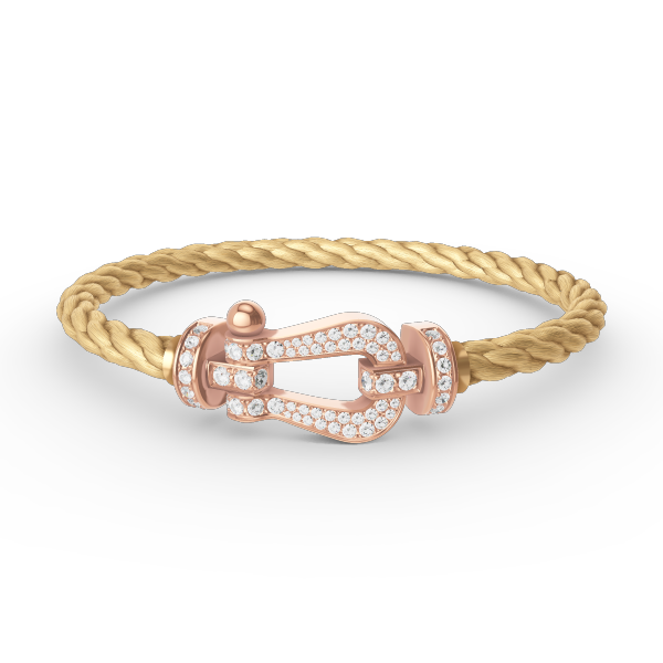 [Lumi Jewels]FORCE LARGE HORSESHOE FULL DIAMOND BRACELET ROSE GOLD