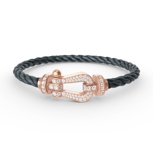 [Lumi Jewels]FORCE LARGE HORSESHOE FULL DIAMOND BRACELET ROSE GOLD