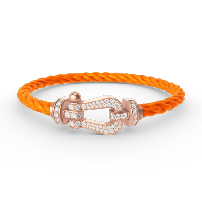 [Lumi Jewels]FORCE LARGE HORSESHOE FULL DIAMOND BRACELET ROSE GOLD