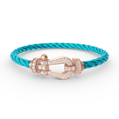 [Lumi Jewels]FORCE LARGE HORSESHOE FULL DIAMOND BRACELET ROSE GOLD