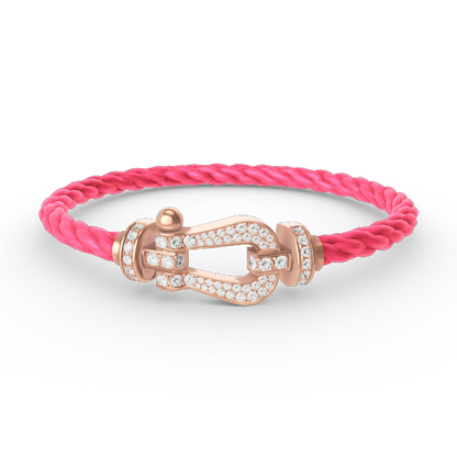 [Lumi Jewels]FORCE LARGE HORSESHOE FULL DIAMOND BRACELET ROSE GOLD