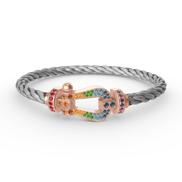 [Lumi Jewels]FORCE LARGE HORSESHOE  COLORED DIAMOND BRACELET ROSE GOLD