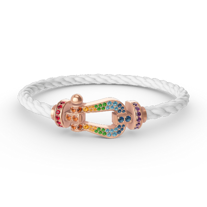 [Lumi Jewels]FORCE LARGE HORSESHOE  COLORED DIAMOND BRACELET ROSE GOLD