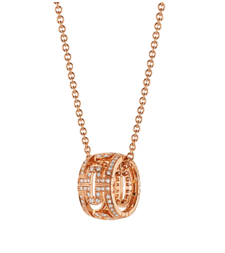 [Lumi Jewels]PARENTESI NECKLACE PINK GOLD DIAMOND