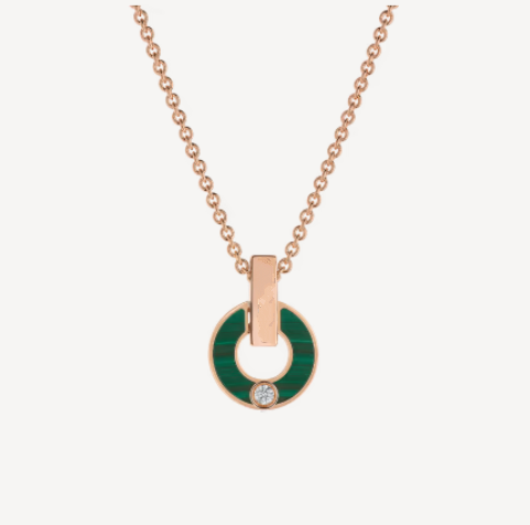 [Lumi Jewels]GARI NECKLACE PINK GOLD MALACHITE