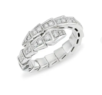 [Lumi Jewels]SERPENTI RING SILVER DIAMOND PAVED 4MM