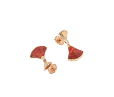 [Lumi Jewels]DREAM Carnelian PINK GOLD EARRINGS
