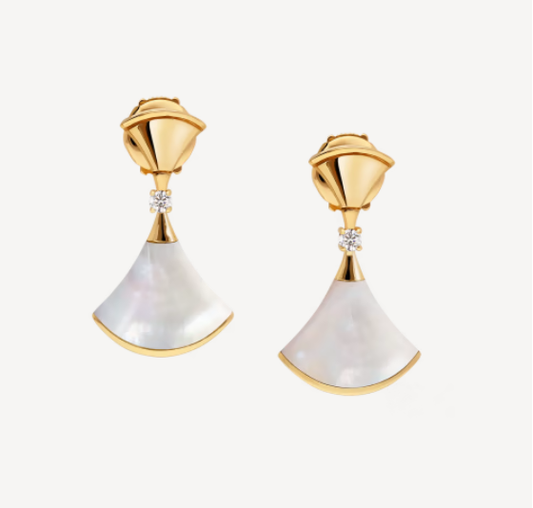 [Lumi Jewels]DREAM MOP 1 DIAMOND EARRINGS