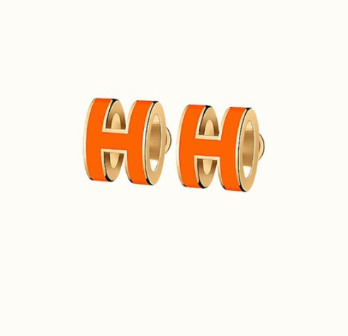 [Lumi Jewels]MINI POP H EARRINGS ORANGE