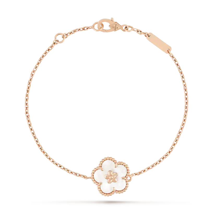 [Lumi Jewels]LUCKY WHITE MOP PLUM BLOSSOM  BRACELET