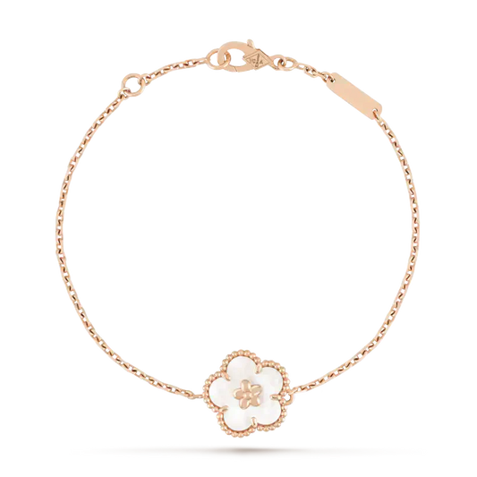[Lumi Jewels]LUCKY WHITE MOP PLUM BLOSSOM  BRACELET